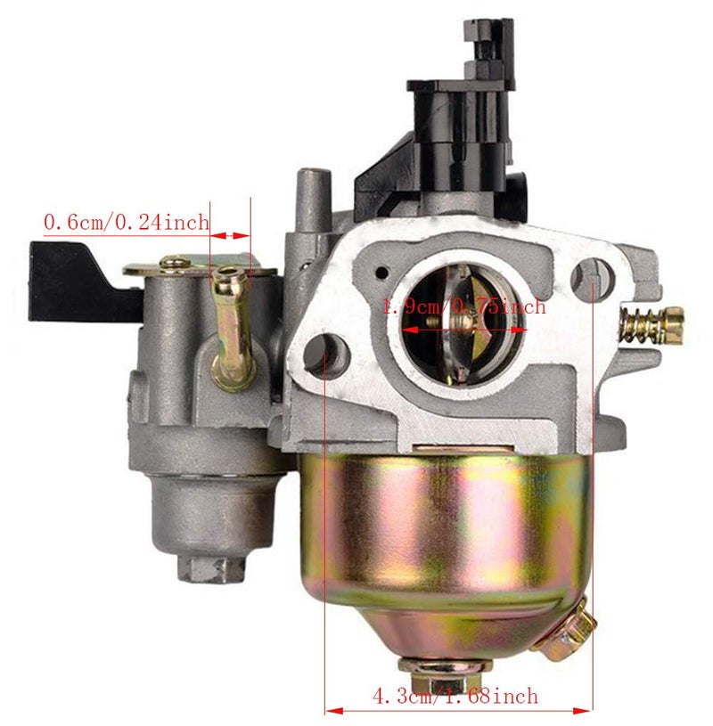 LIYYOO GX160 Carburetor+Ignition Coil Air Filter Kit Compatible with GX120 GX140 GX160 GX168 GX200 5.5hp 6.5hp Small Engine Generator Lawn Mower Motor Replaces# 16100-ZH8-W61 - Image 3